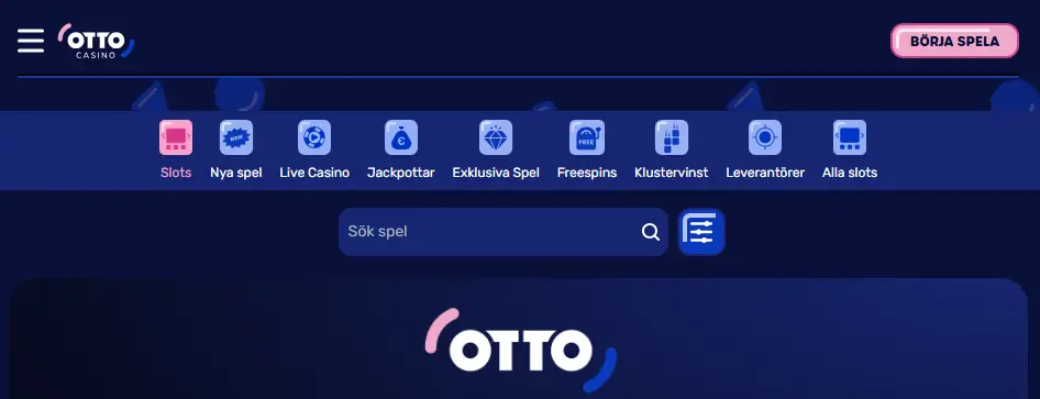 Otto Casinospel och casino-kategorier